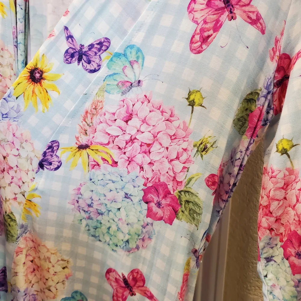 Posh‎ Peanut Multicolor Floral Women's Robe